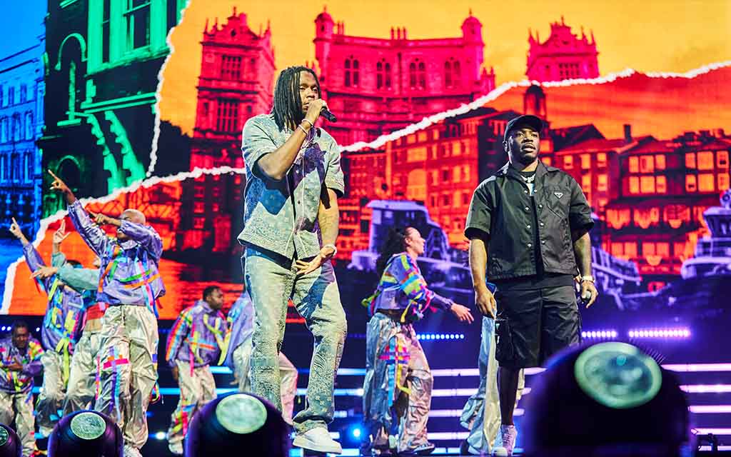 Krept and Konan stage visuals